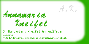 annamaria kneifel business card